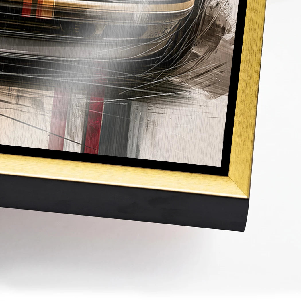 Porsche 911 Noble Aluminiumbild gebürstet