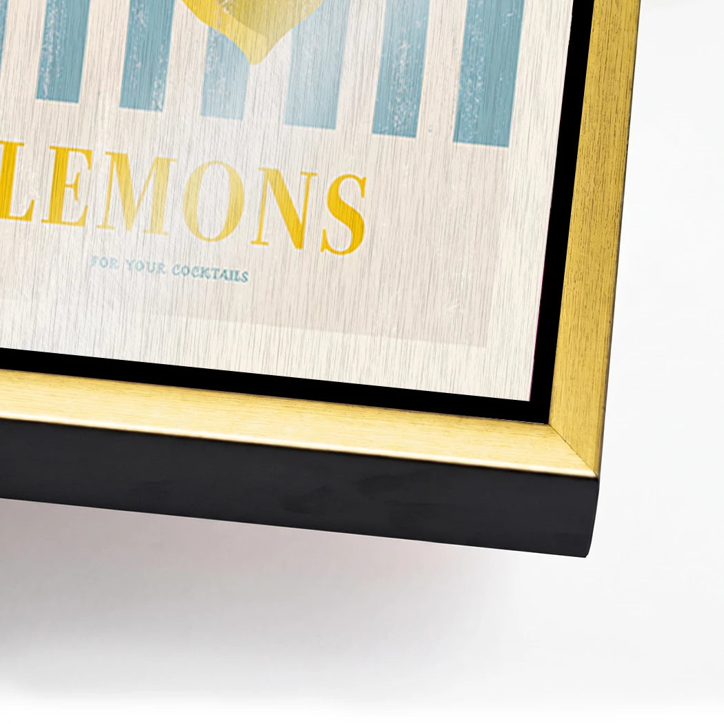 Lemons Cocktail Aluminiumbild gebürstet