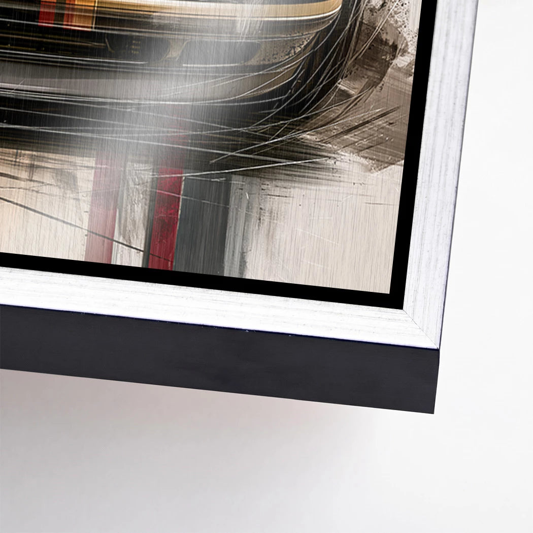 Porsche 911 Noble Aluminiumbild gebürstet