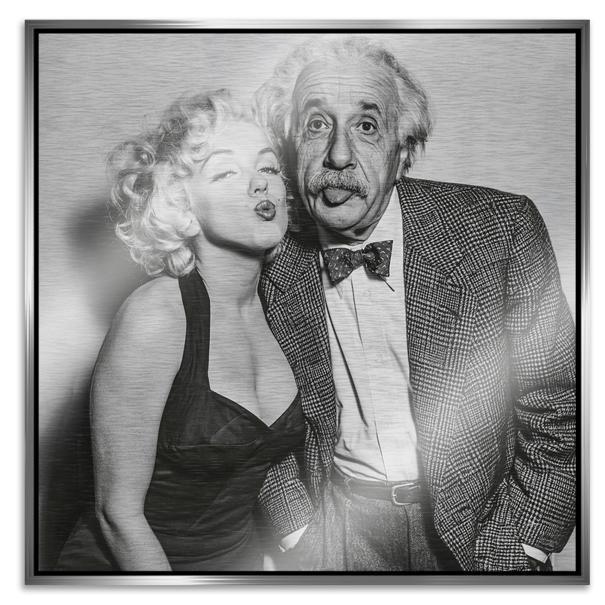Einstein Monroe Twist Aluminiumbild gebürstet