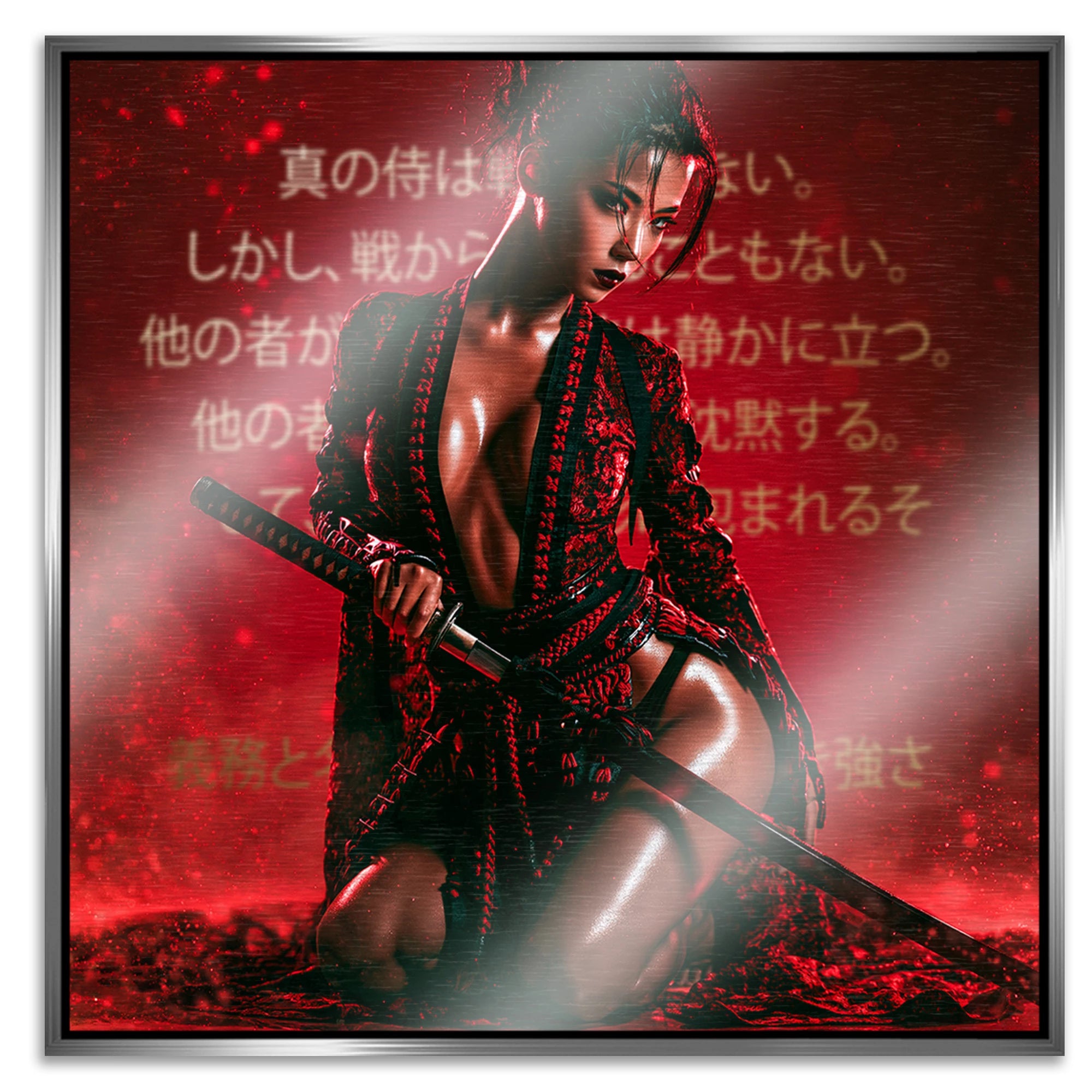 Samurai Rouge Aluminiumbild gebürstet