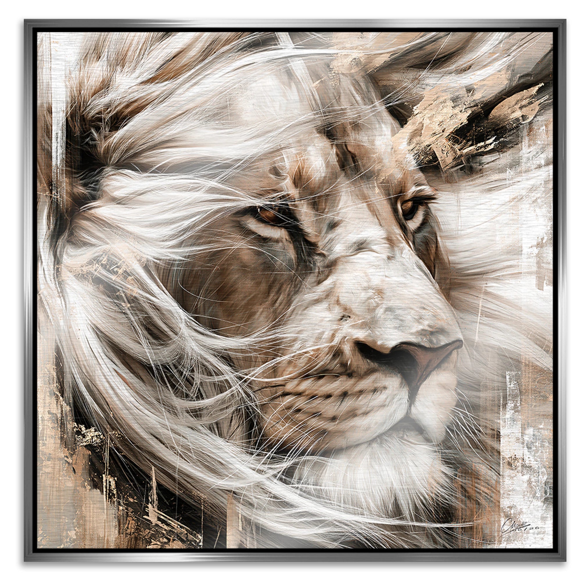 Lion King Aluminiumbild gebürstet
