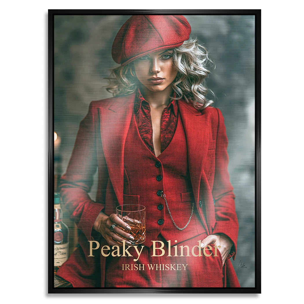 Peaky Blinder Lady Aluminiumbild gebürstet