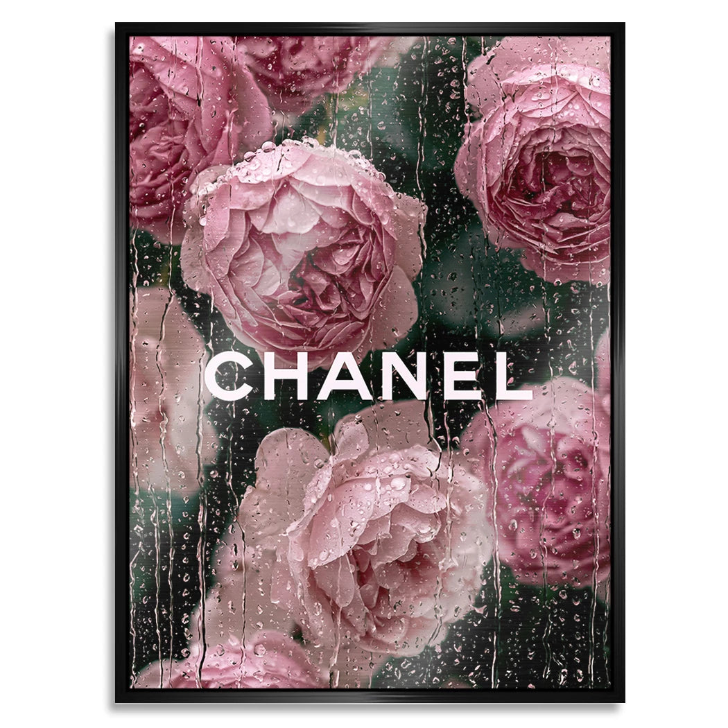 Chanel Rosenregen Aluminiumbild gebürstet