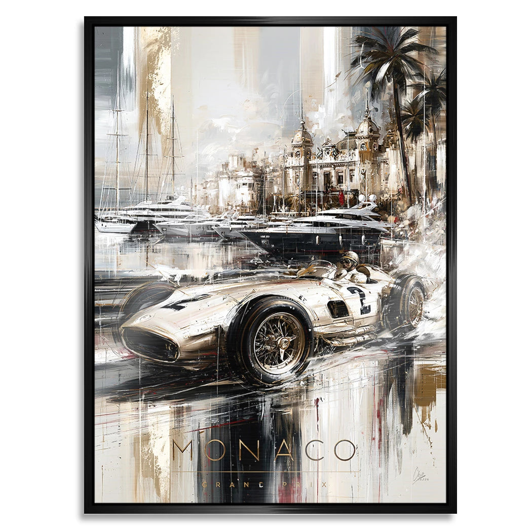 Monaco Pole Position Aluminiumbild gebürstet
