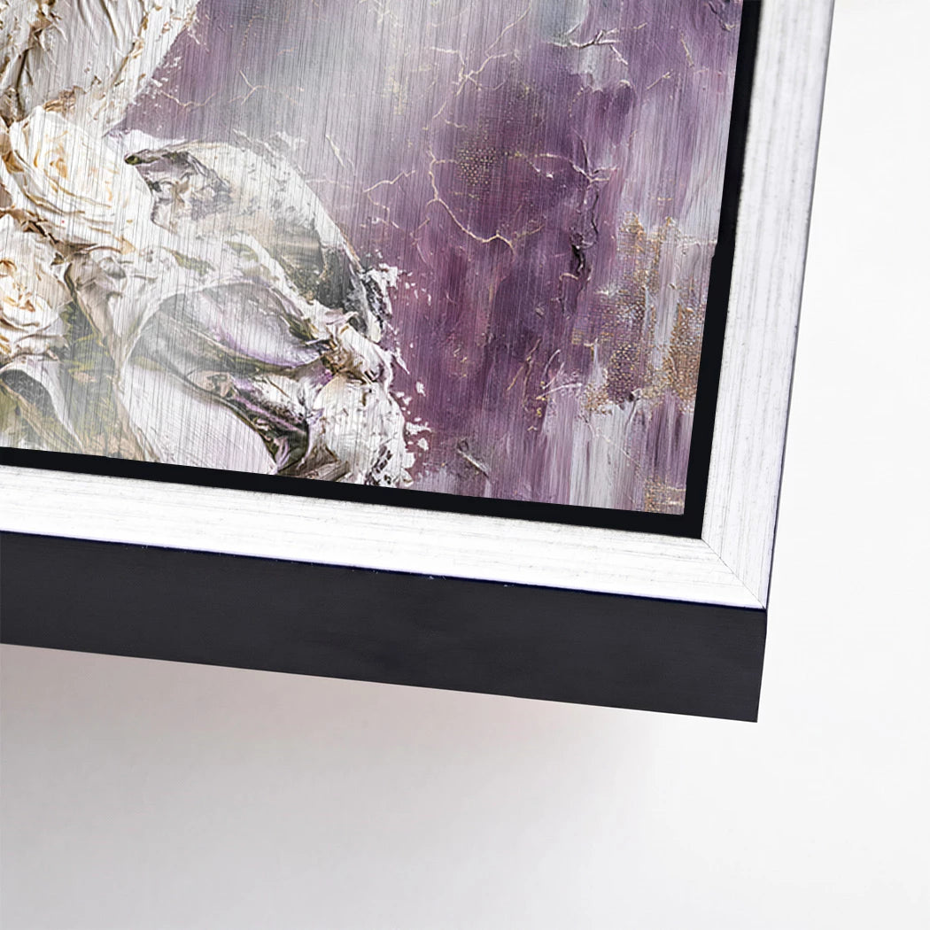 Blüten Couture Aluminiumbild gebürstet
