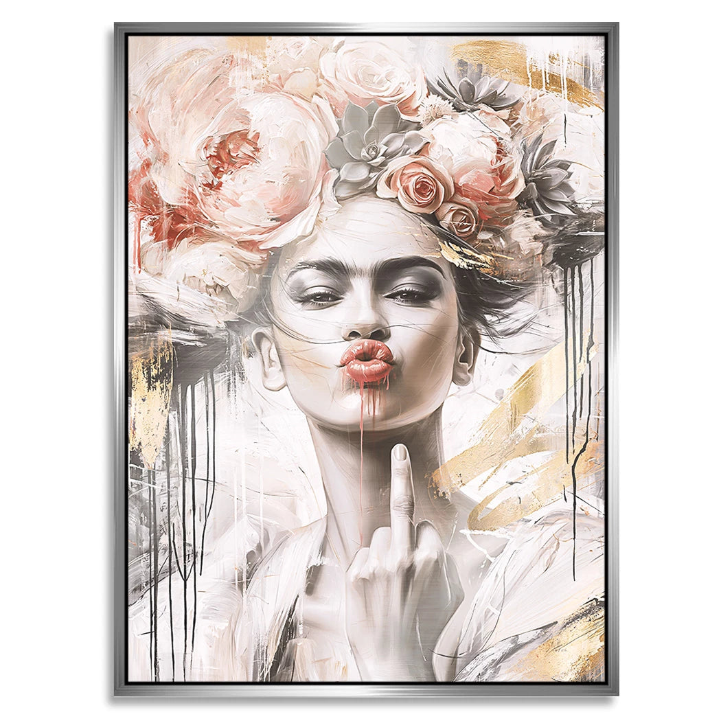 Frida Kahlo Attitude Aluminiumbild gebürstet