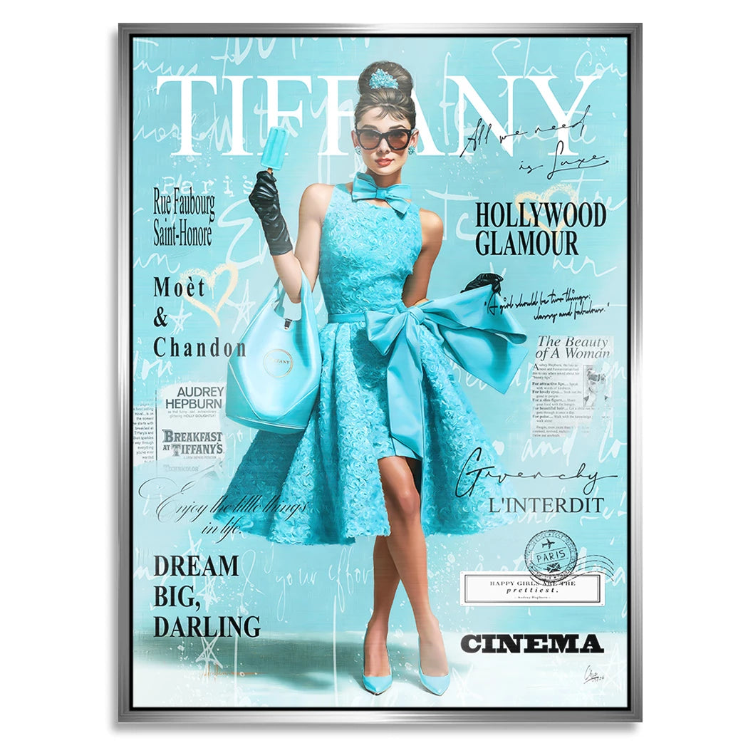 Audrey Tiffany Chic Aluminiumbild gebürstet