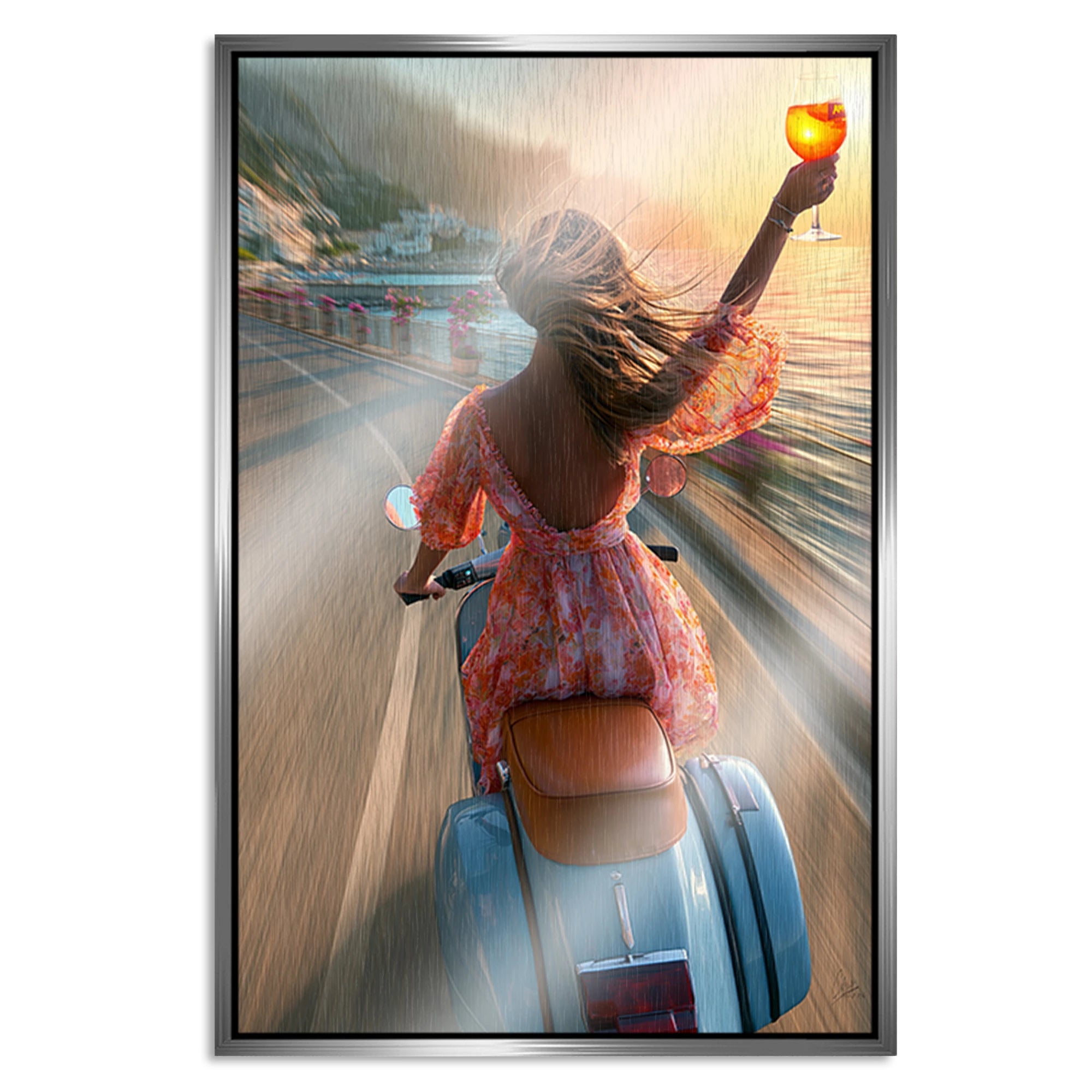 Vespa Summerglam Aluminiumbild gebürstet