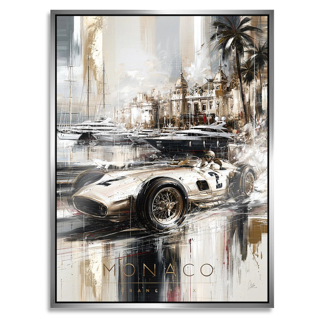 Monaco Pole Position Aluminiumbild gebürstet