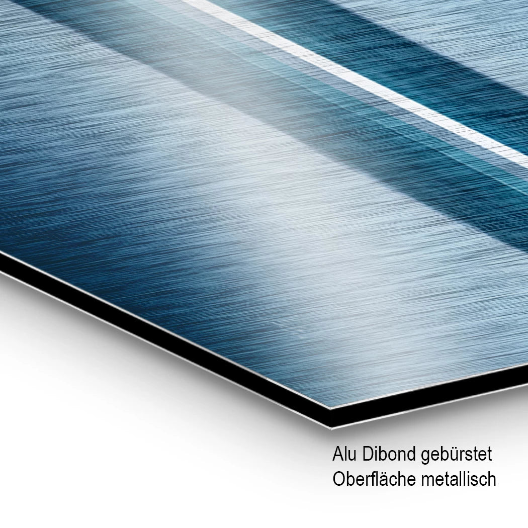 Blue Silence Aluminiumbild gebürstet