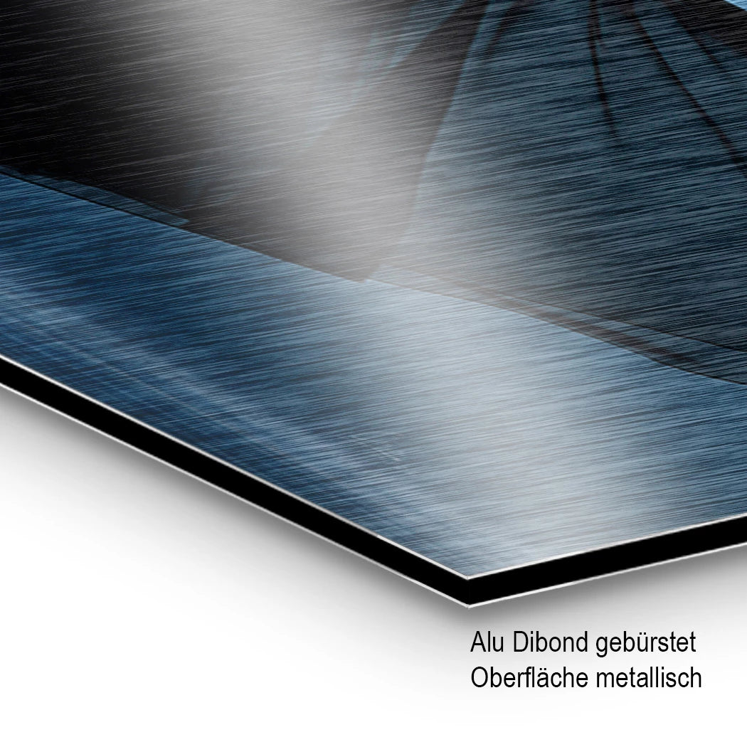 Ballerina Lichttanz Aluminiumbild gebürstet