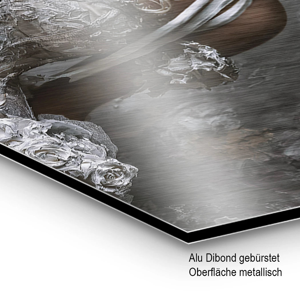 Rosen Couture Aluminiumbild gebürstet