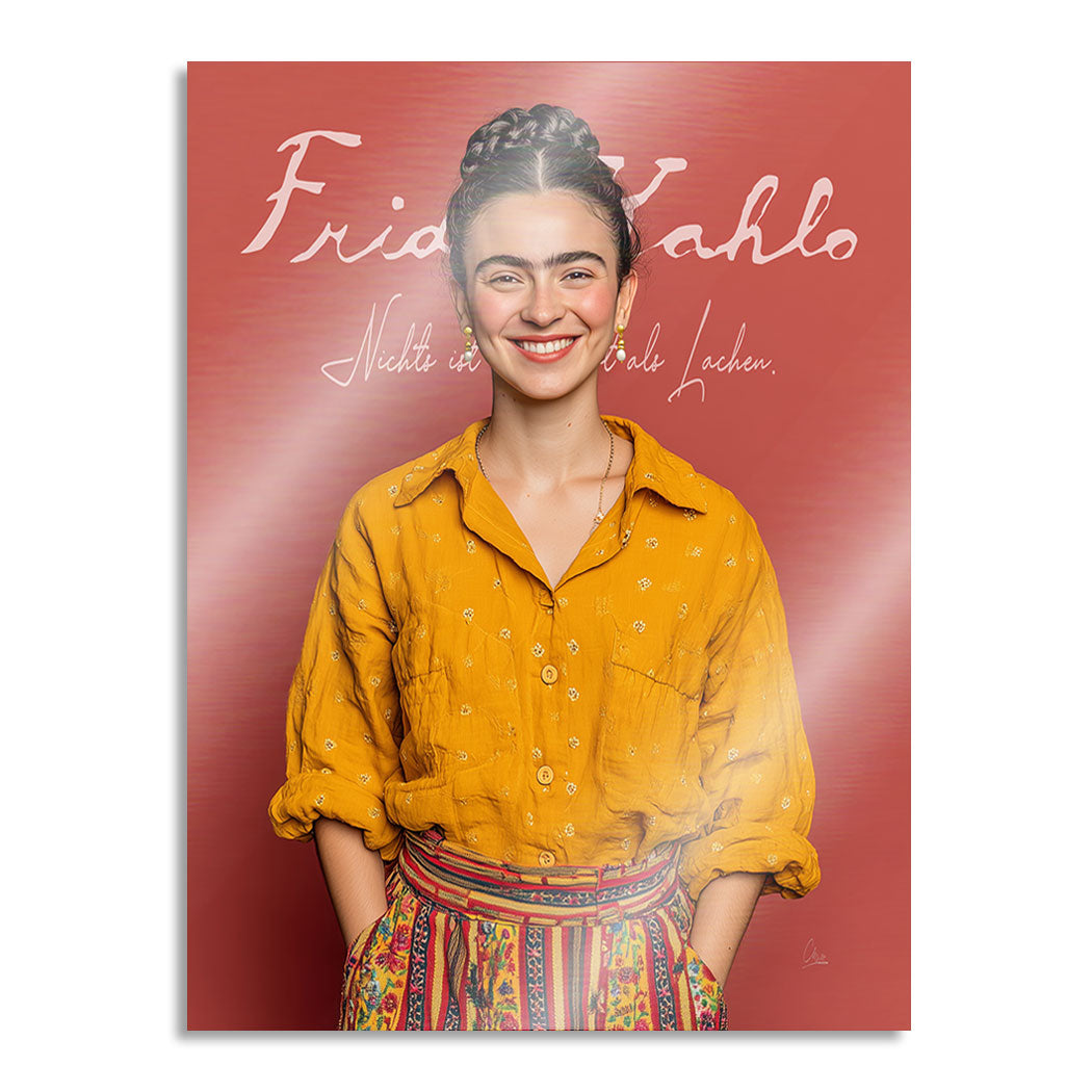 Das Lachen der Frida Alu Gebürstet Bild