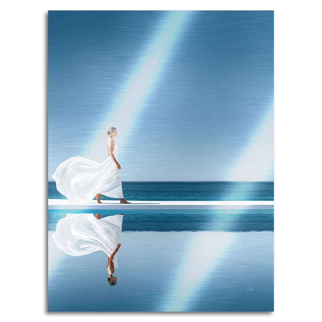 Blue Silence Aluminiumbild gebürstet