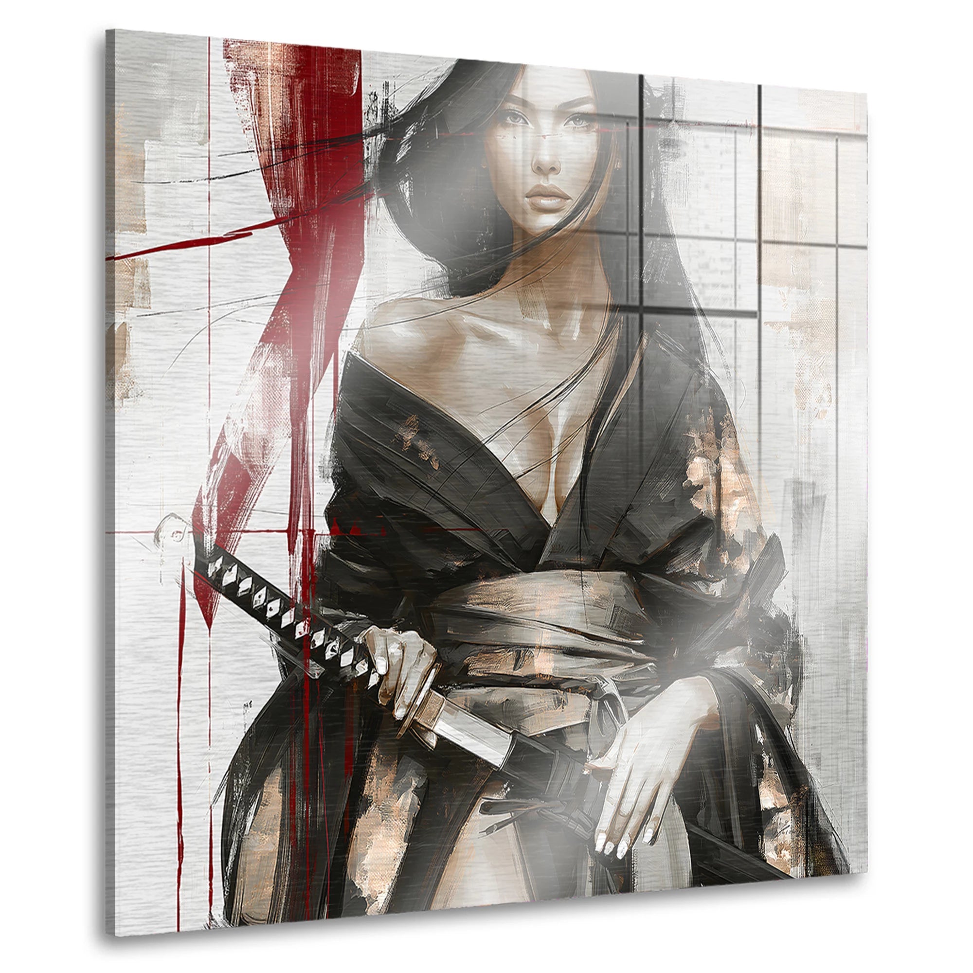 Scarlet Katana Aluminiumbild gebürstet