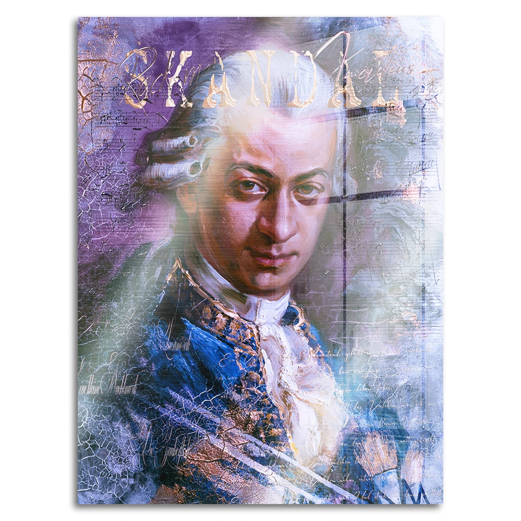 Rock me Amadeus Aluminiumbild gebürstet