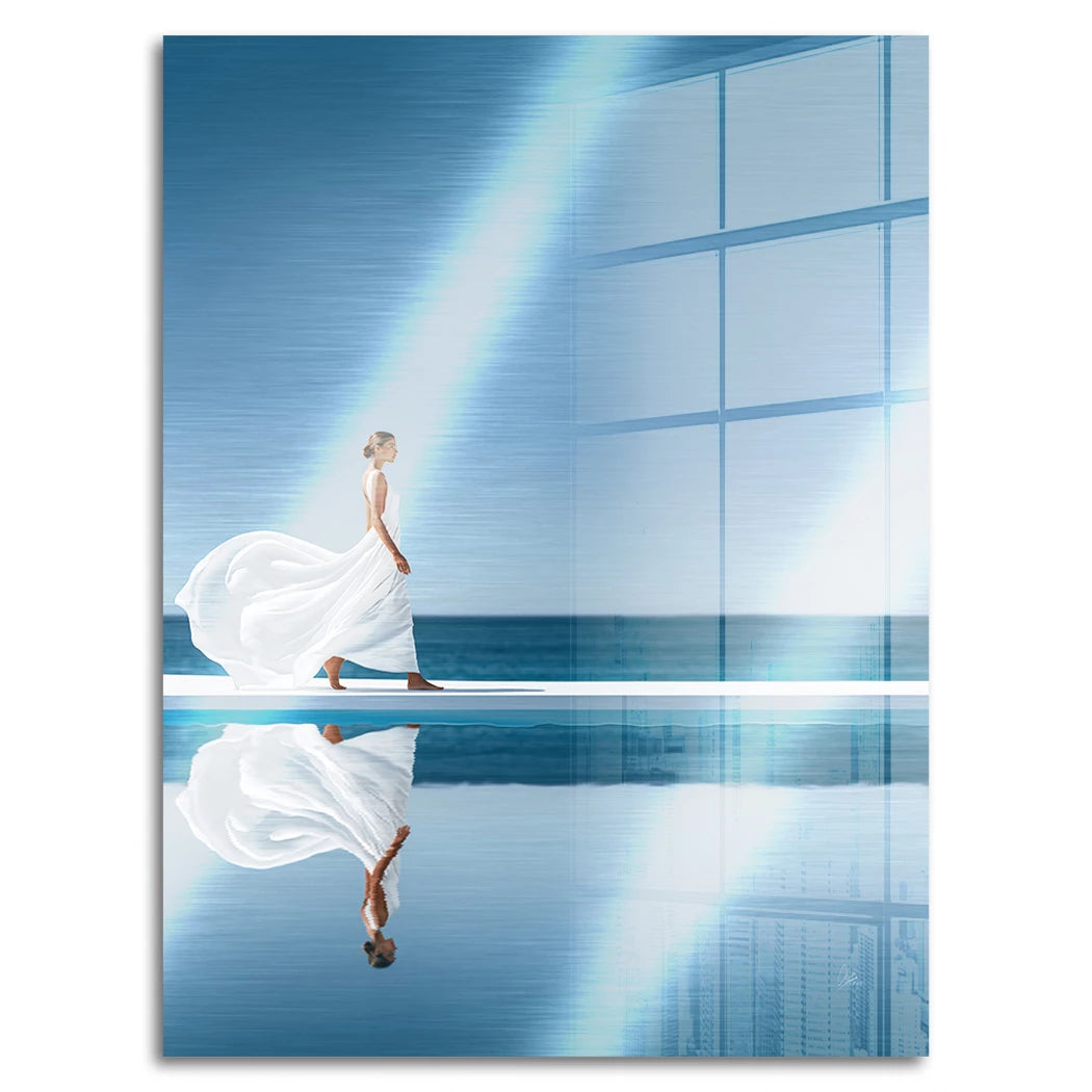 Blue Silence Aluminiumbild gebürstet