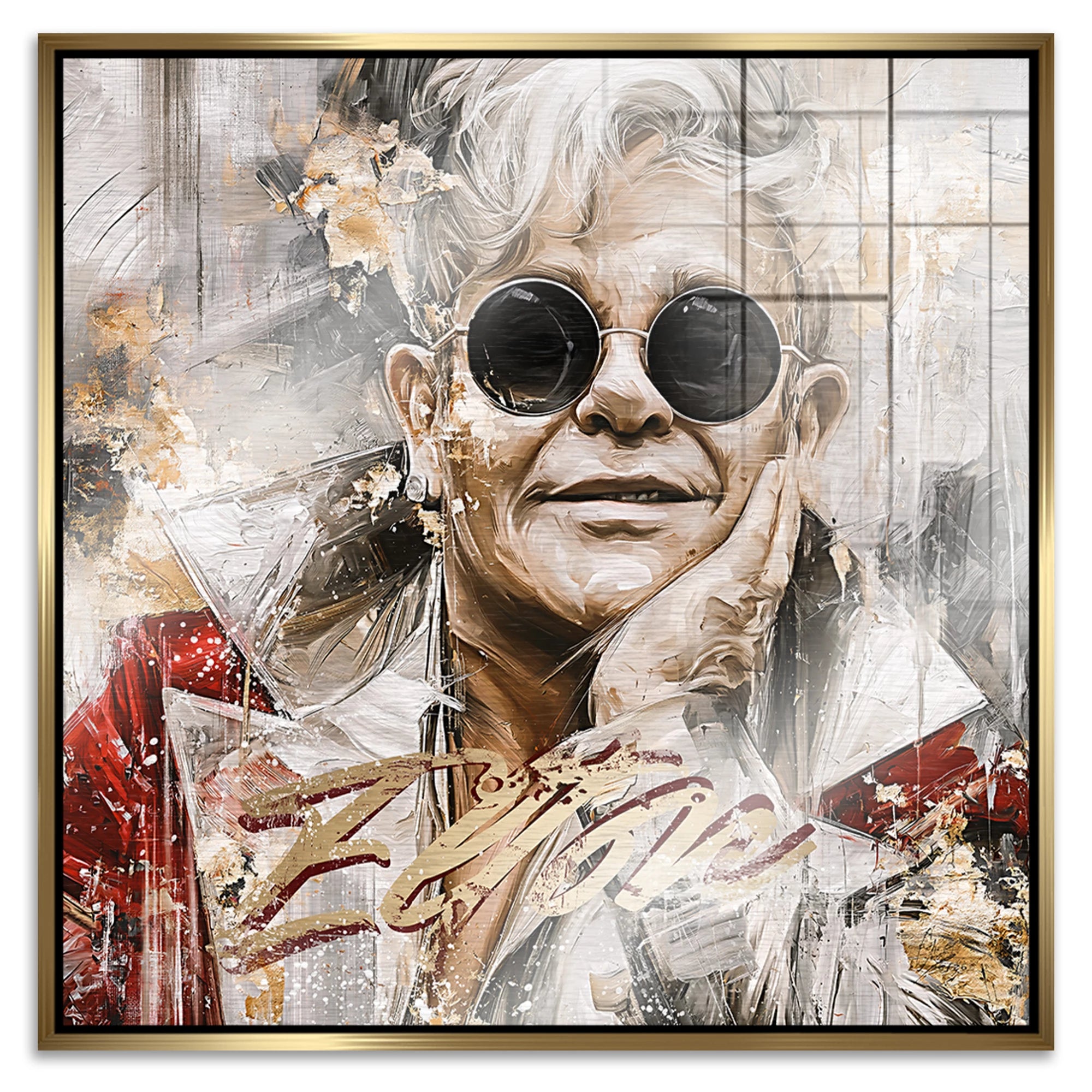 Elton John Rocketman Aluminiumbild gebürstet