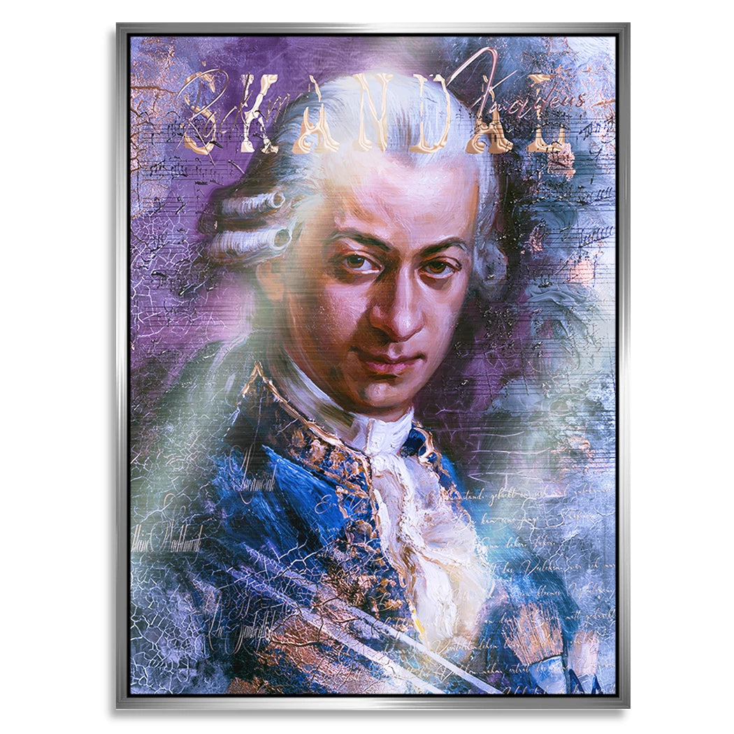 Rock me Amadeus Aluminiumbild gebürstet
