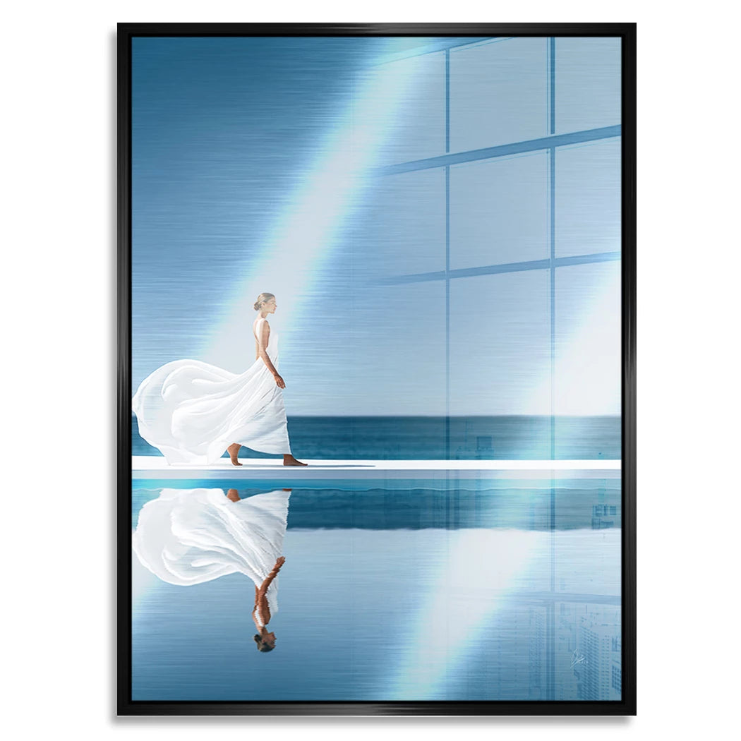 Blue Silence Aluminiumbild gebürstet