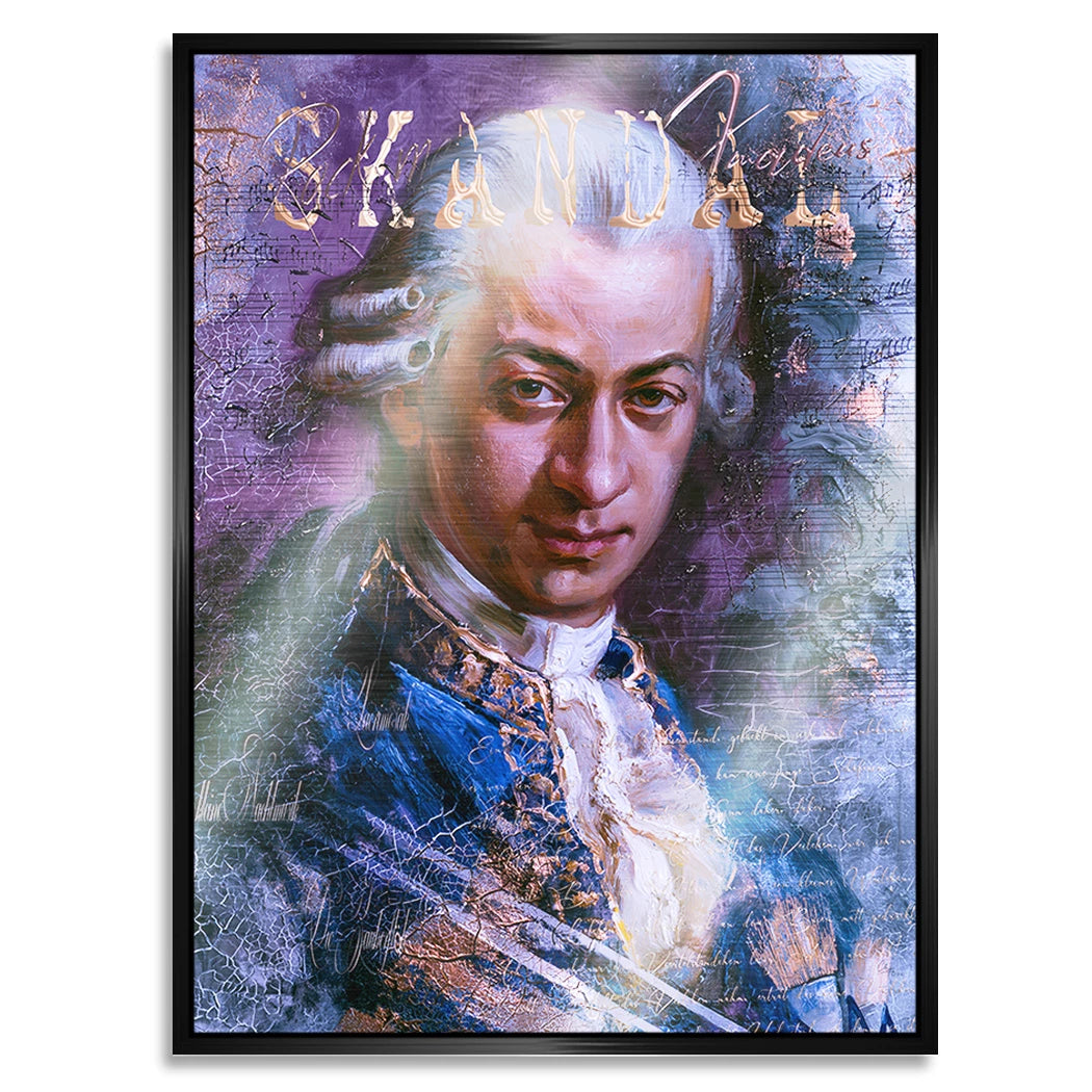 Rock me Amadeus Aluminiumbild gebürstet