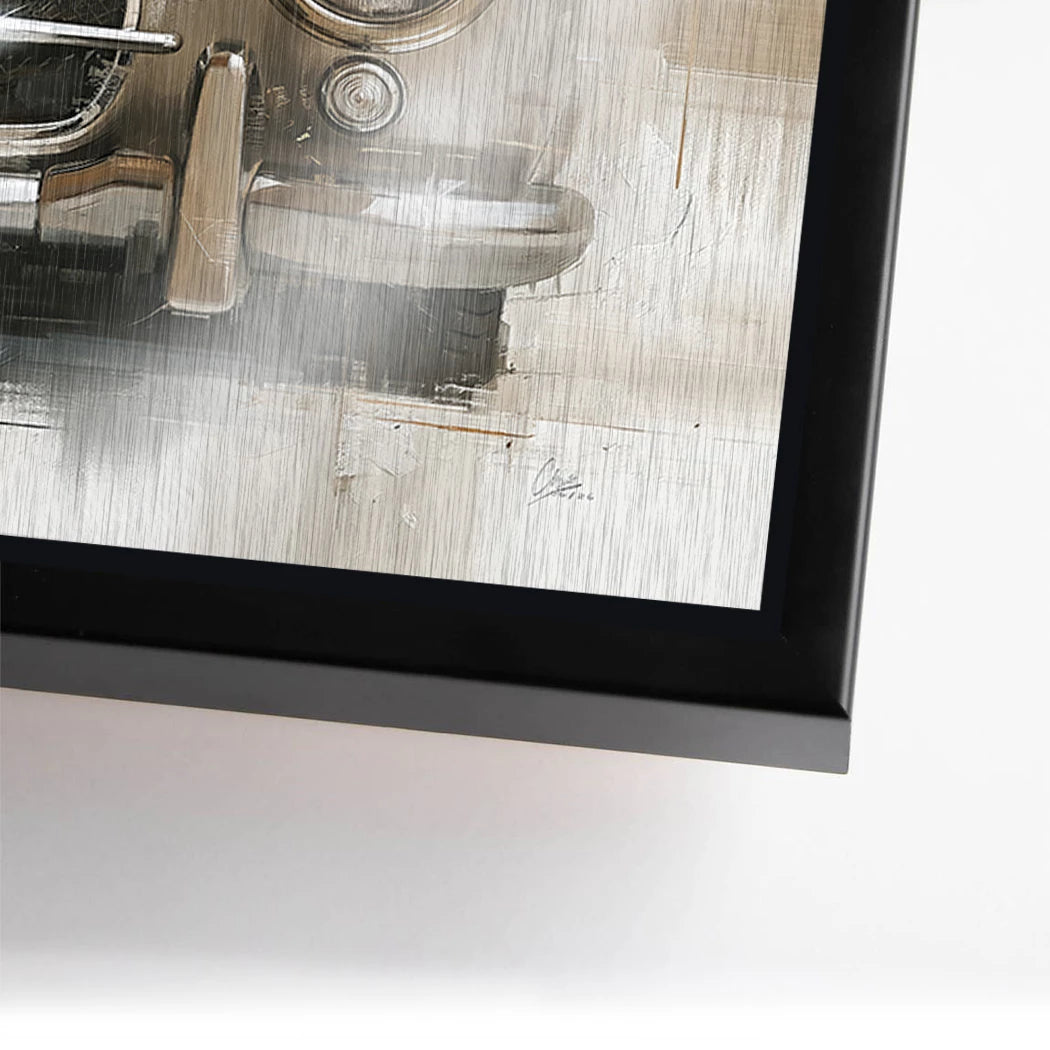 Mercedes 300SL Legende Aluminiumbild gebürstet
