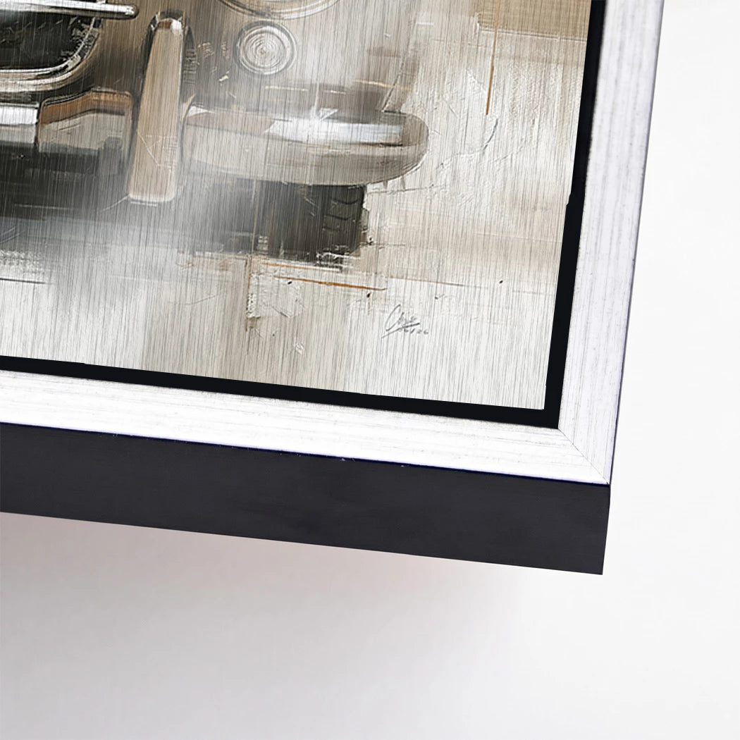 Mercedes 300SL Legende Aluminiumbild gebürstet