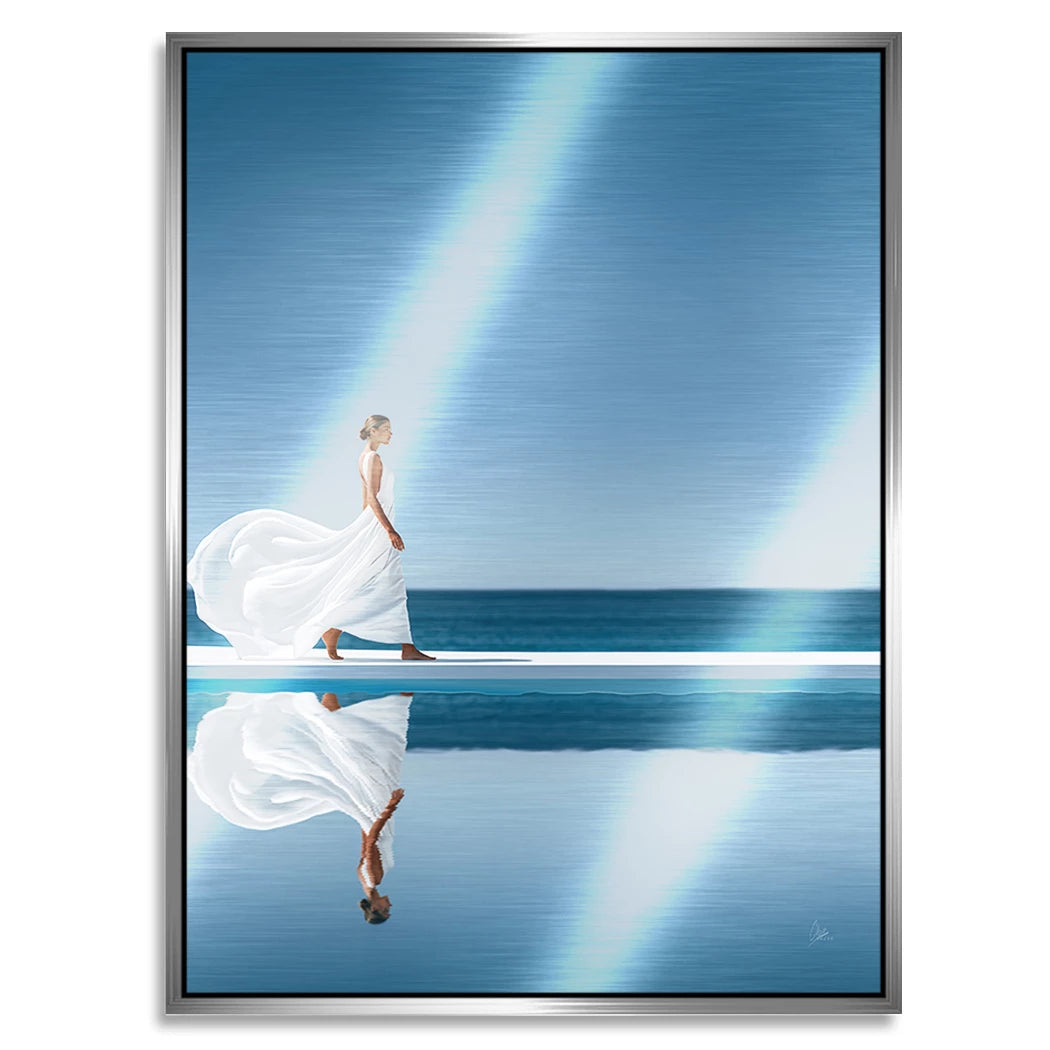 Blue Silence Aluminiumbild gebürstet