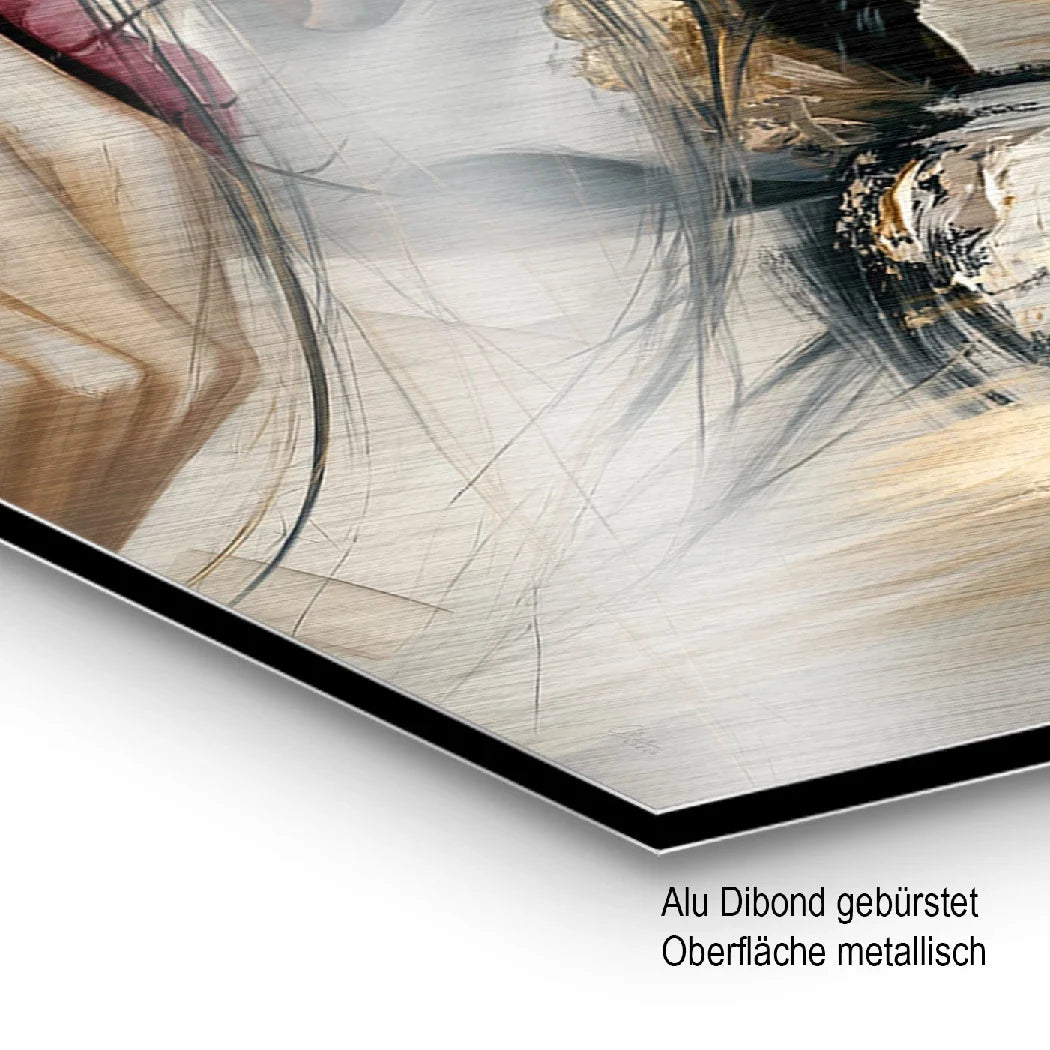 La Catrina Golden Silence Aluminiumbild gebürstet