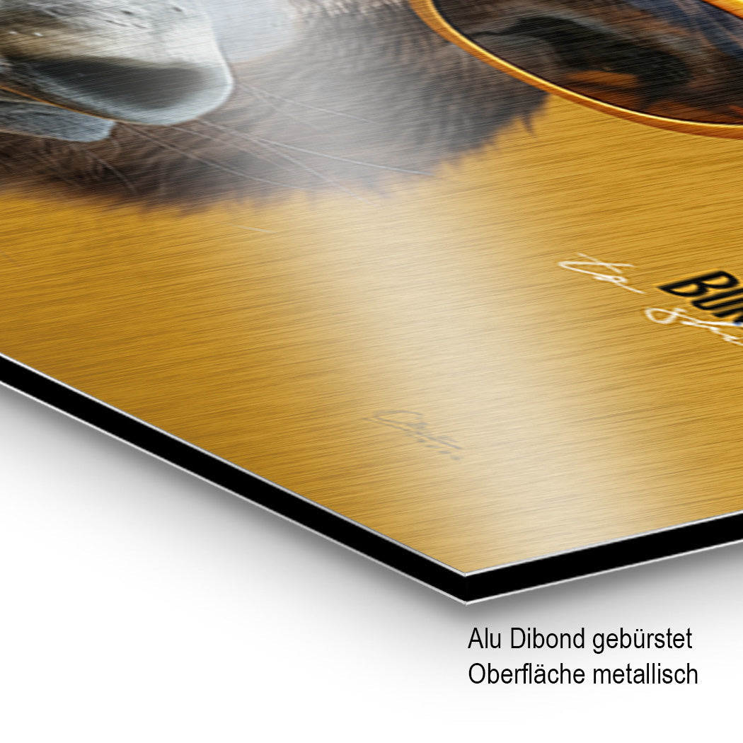 Esel Vogue Aluminiumbild gebürstet