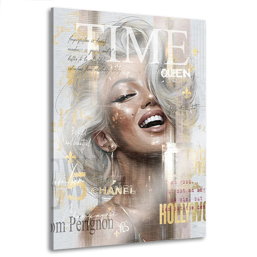 Marilyn Monroe Cover Aluminiumbild gebürstet