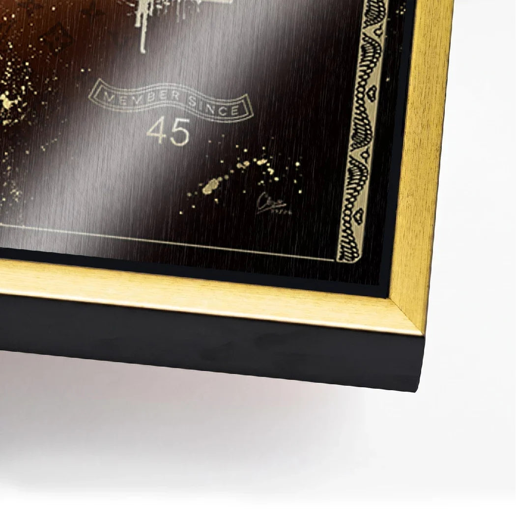 Dagobert Duck Money Power Aluminiumbild gebürstet