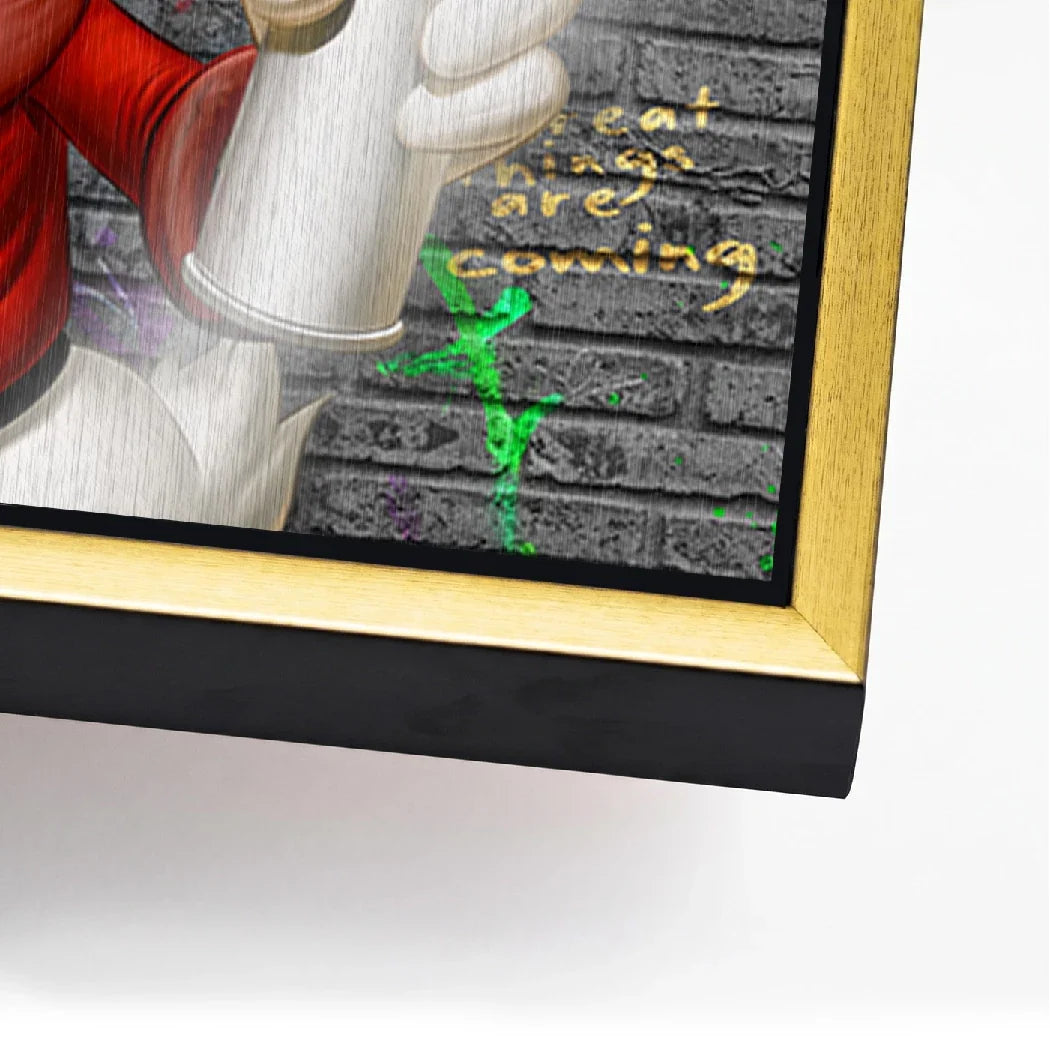 Dagobert Duck Street Money Aluminiumbild gebürstet