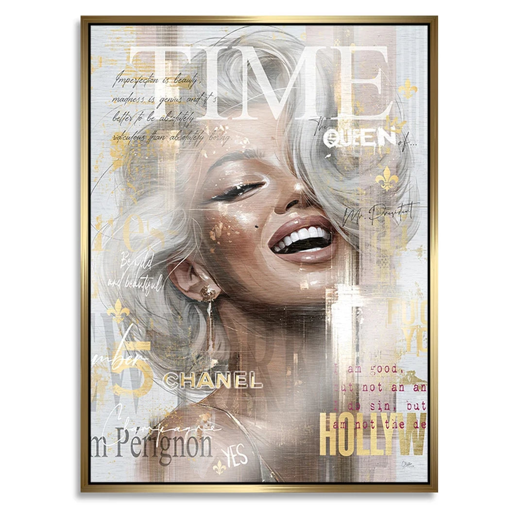Marilyn Monroe Cover Aluminiumbild gebürstet