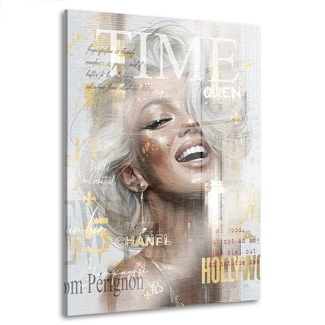 Marilyn Monroe Cover Aluminiumbild gebürstet