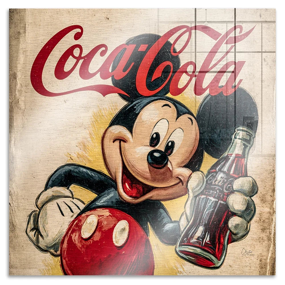 Micky Coke Aluminiumbild gebürstet