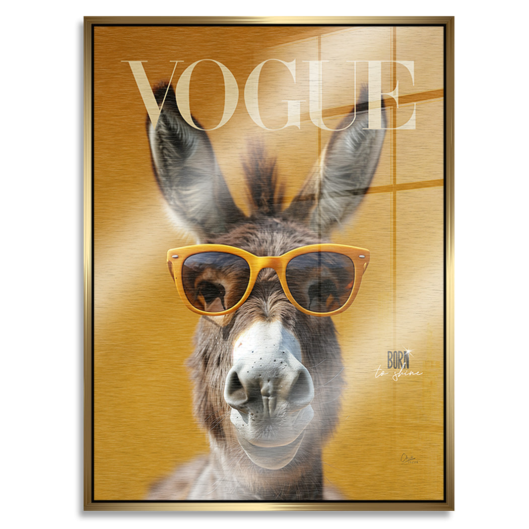 Esel Vogue Aluminiumbild gebürstet