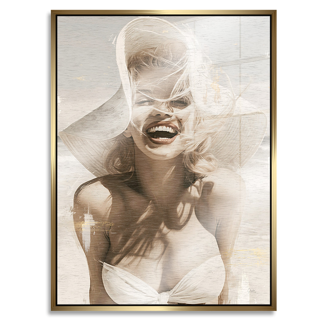 Marilyn Monroe Summer Smile Aluminiumbild gebürstet