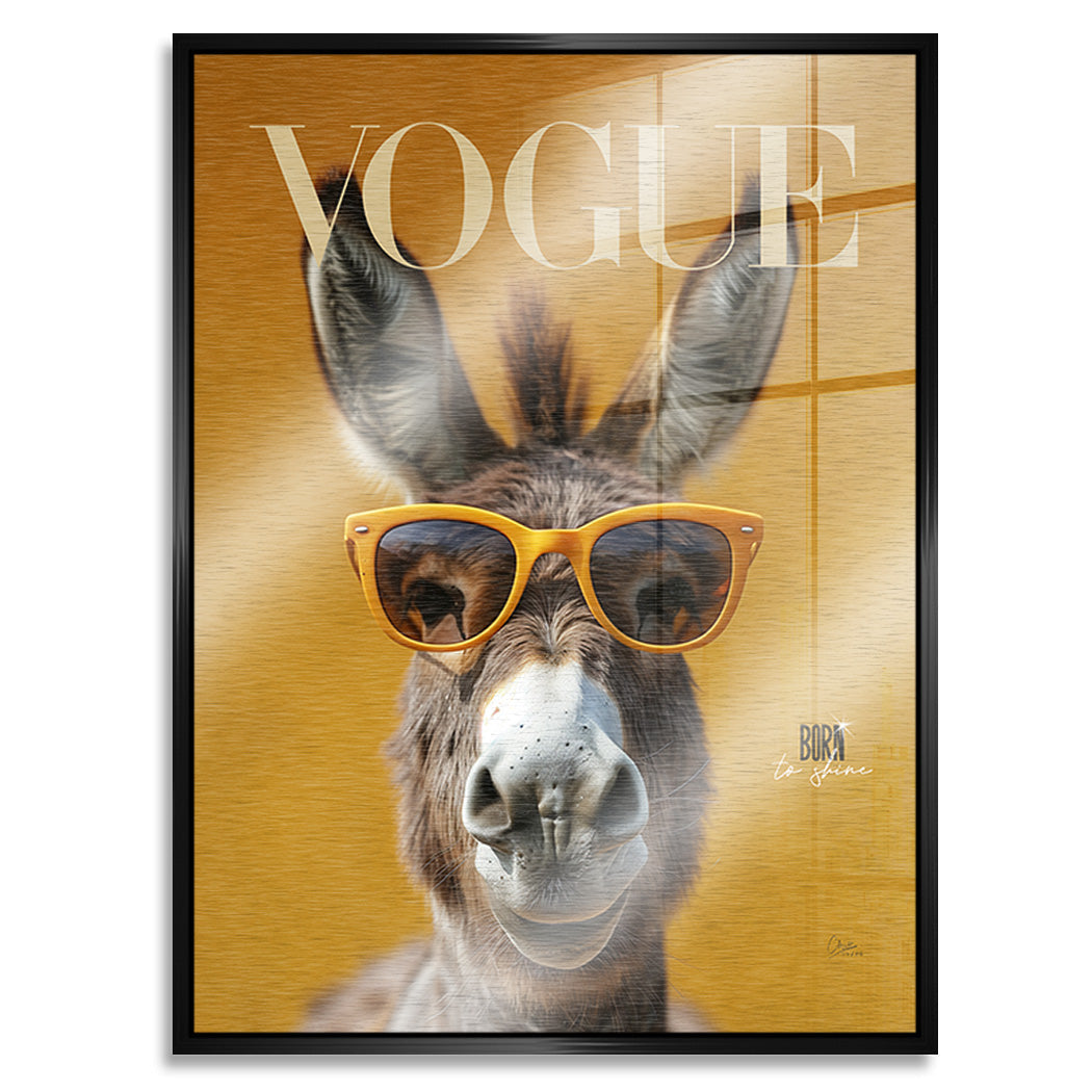 Esel Vogue Aluminiumbild gebürstet