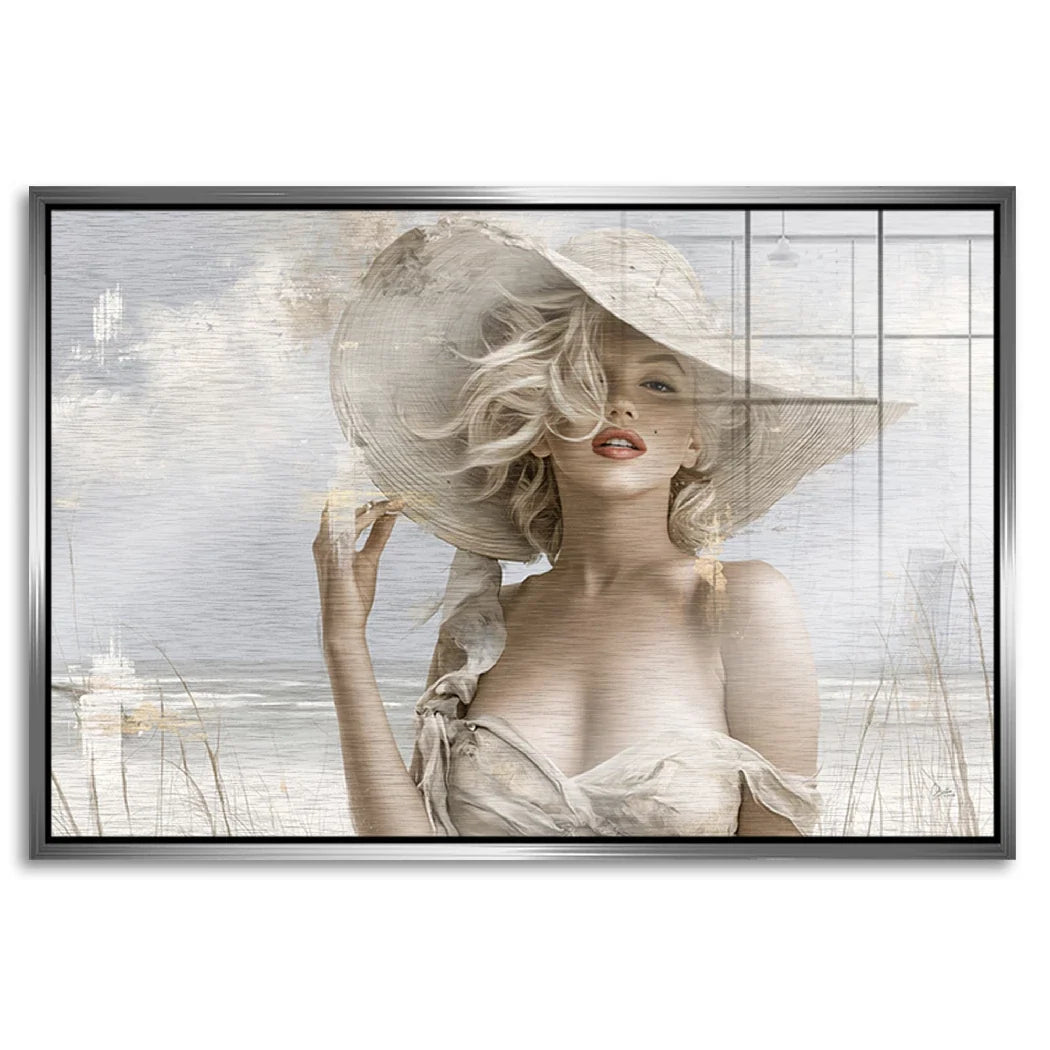Marilyn Monroe Riviera Aluminiumbild gebürstet