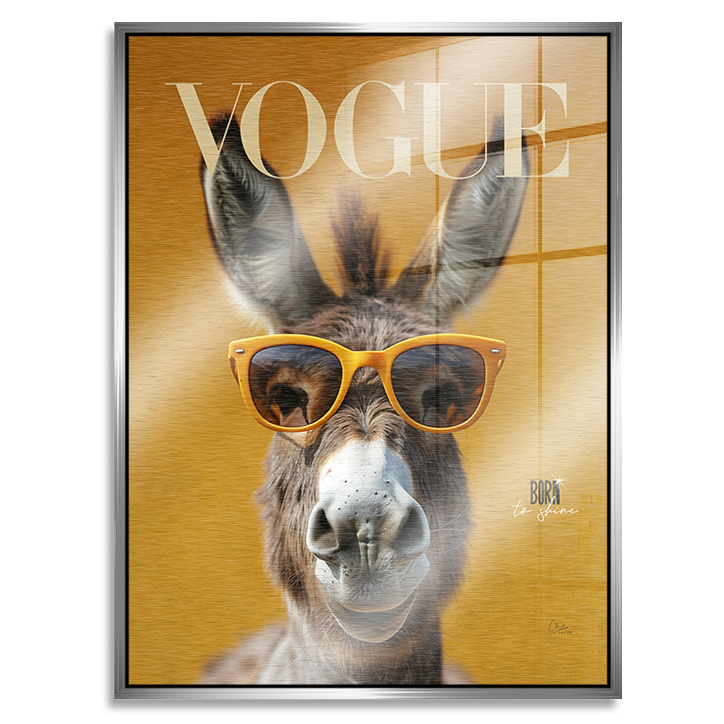 Esel Vogue Aluminiumbild gebürstet