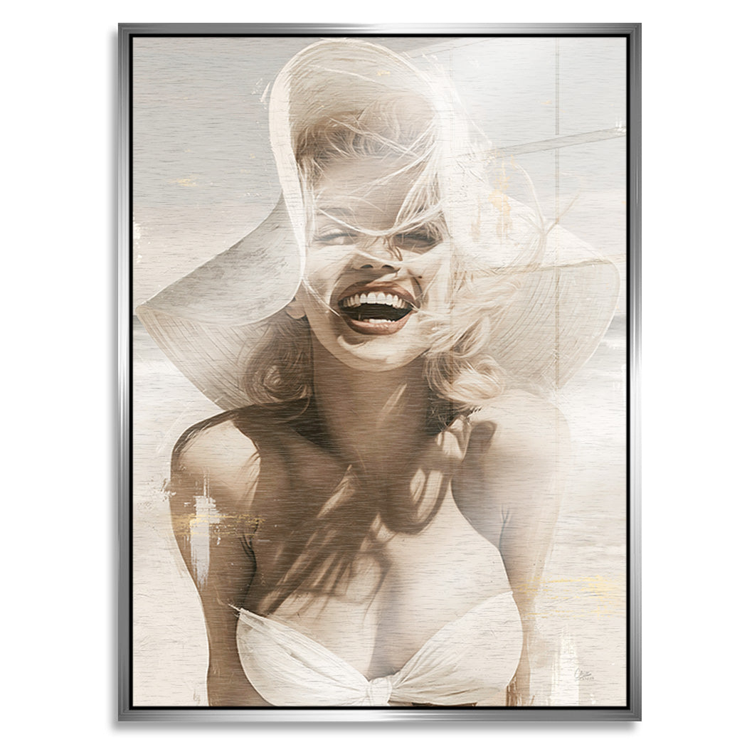 Marilyn Monroe Summer Smile Aluminiumbild gebürstet