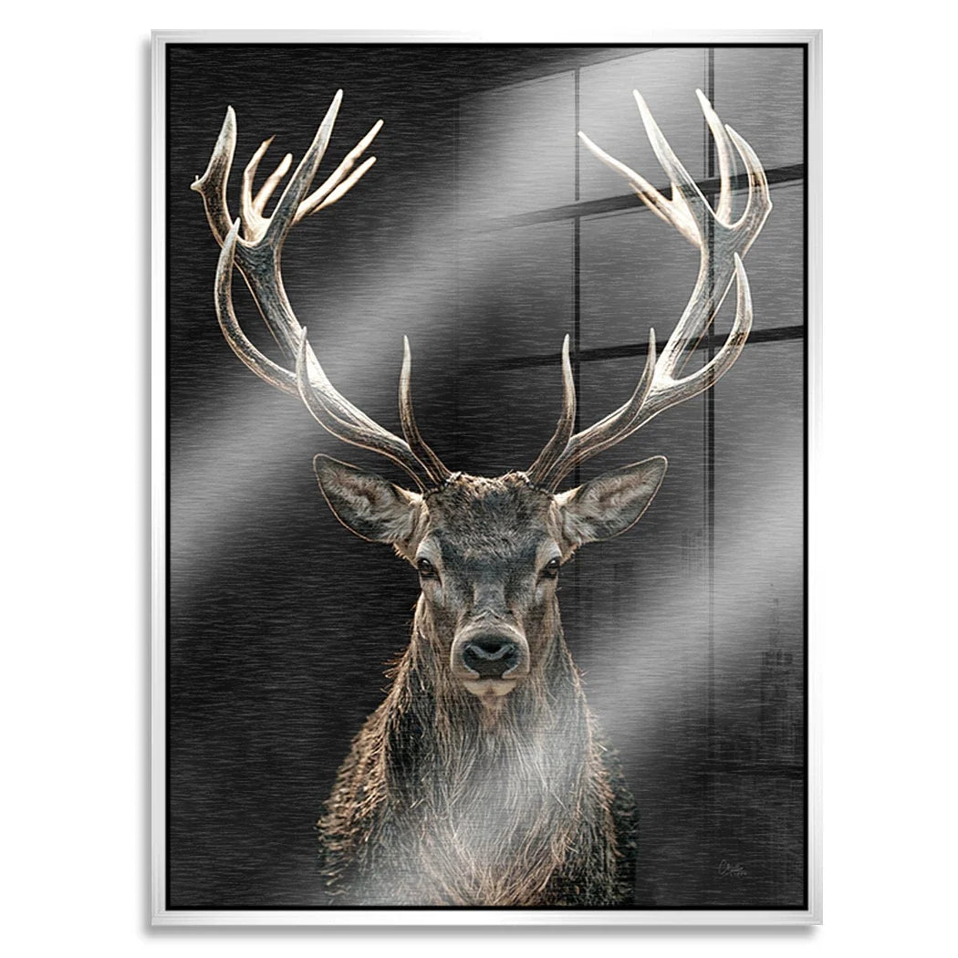 Hirsch Royal Art Aluminiumbild gebürstet