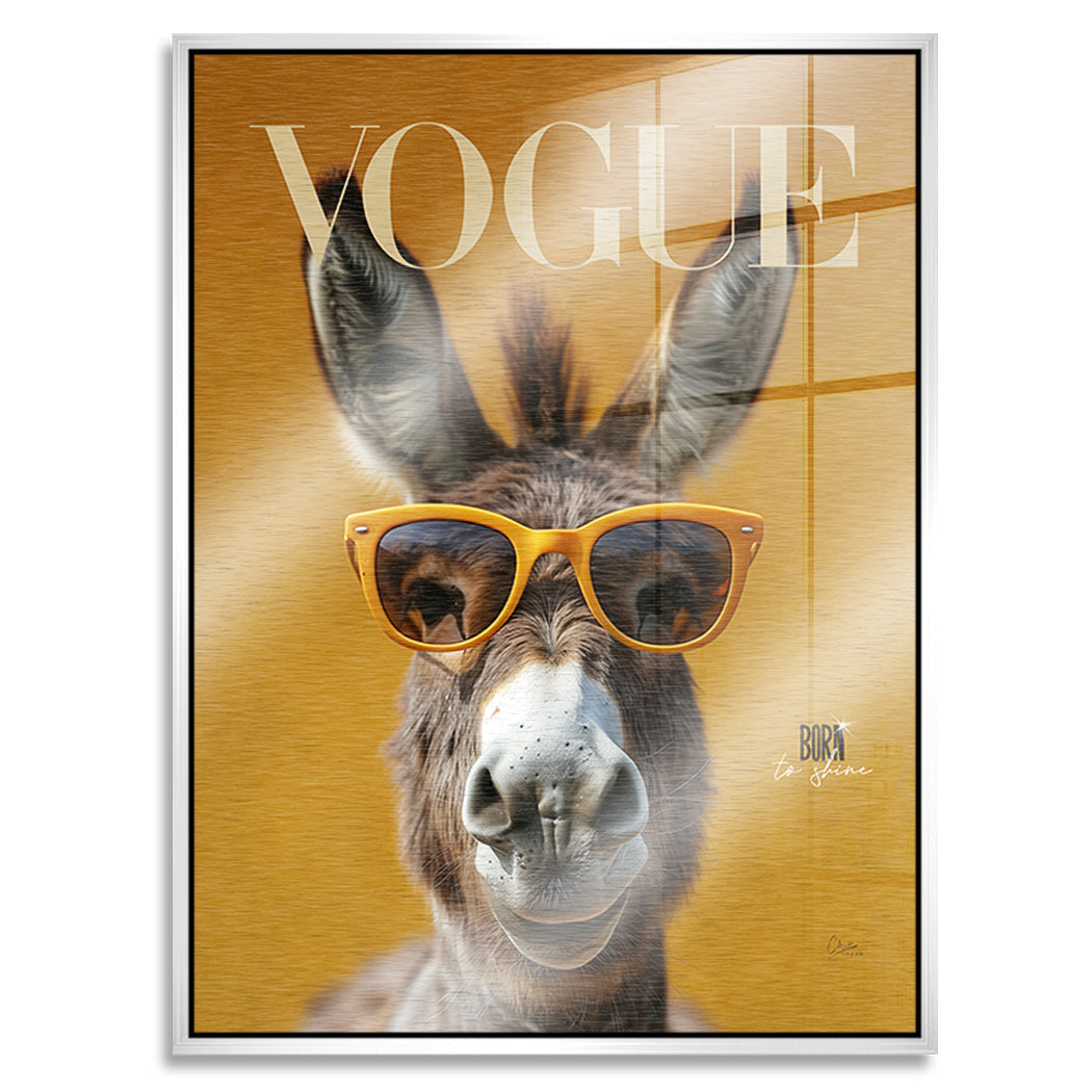 Esel Vogue Aluminiumbild gebürstet
