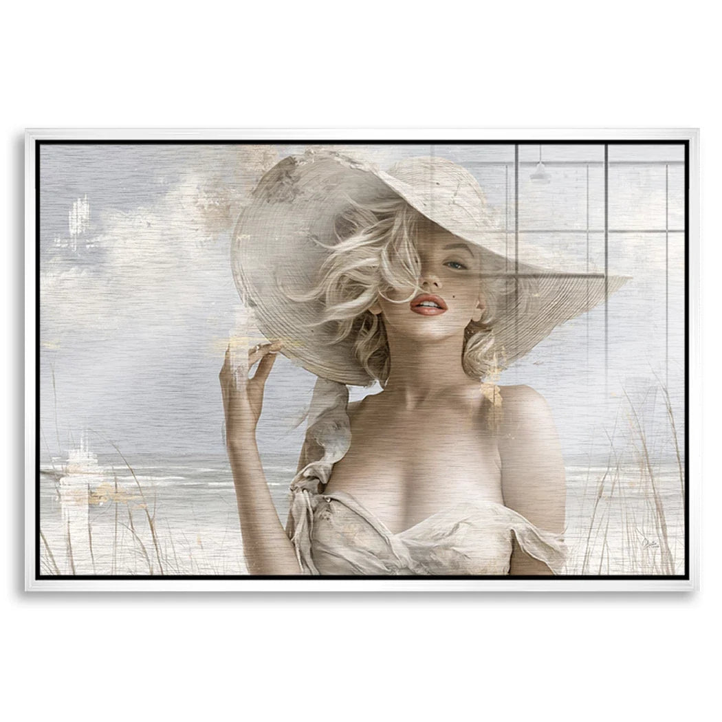 Marilyn Monroe Riviera Aluminiumbild gebürstet