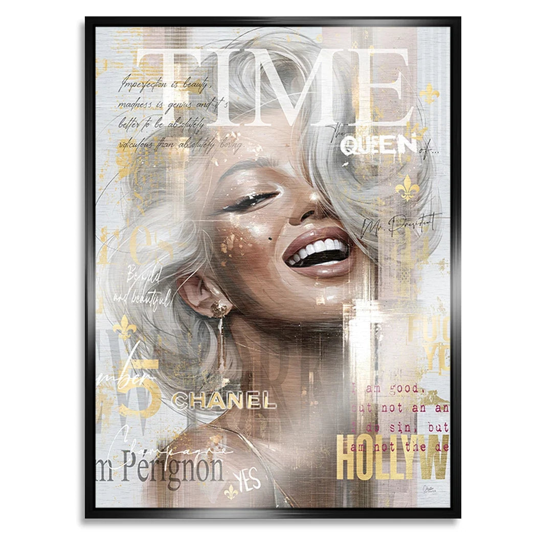 Marilyn Monroe Cover Aluminiumbild gebürstet
