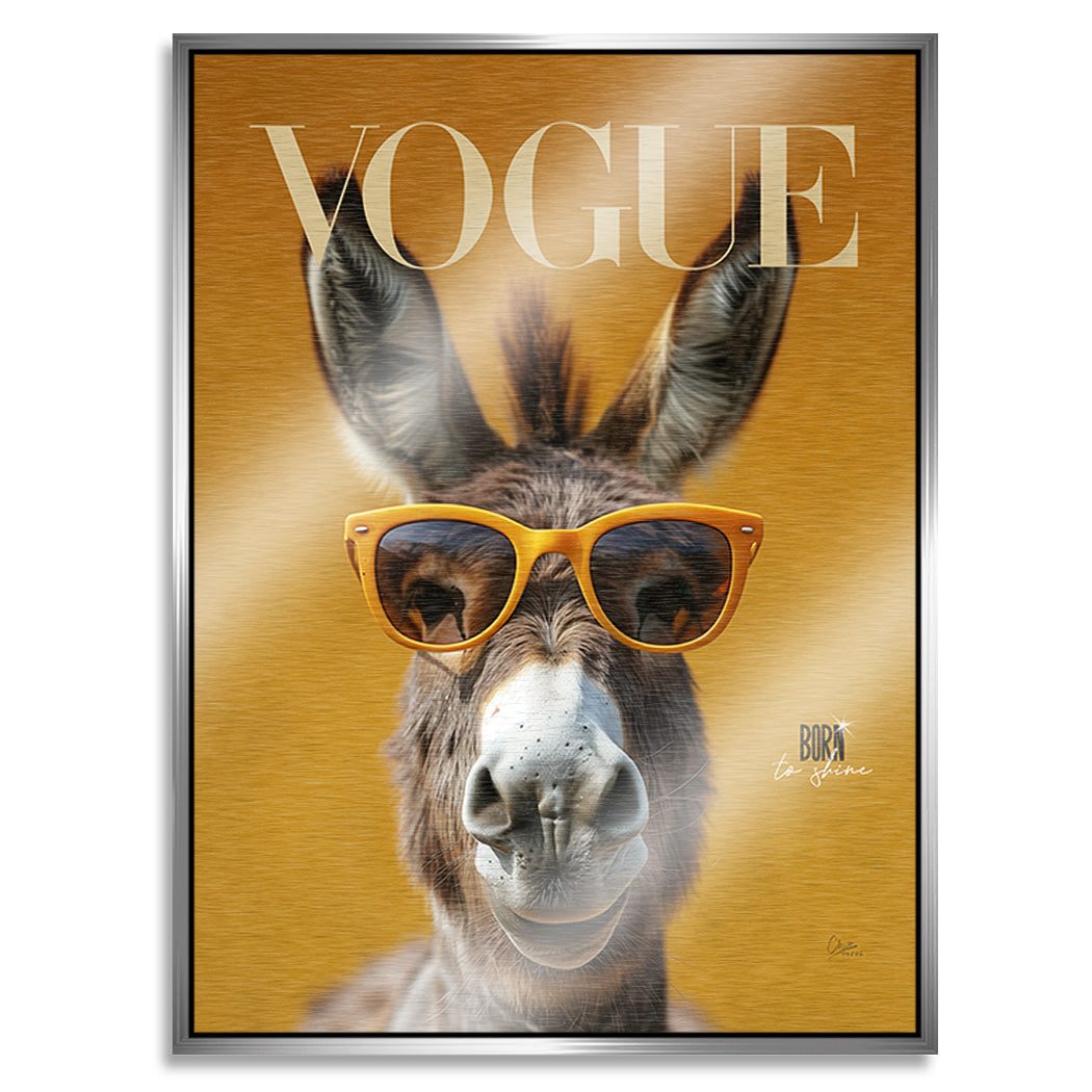 Esel Vogue Aluminiumbild gebürstet