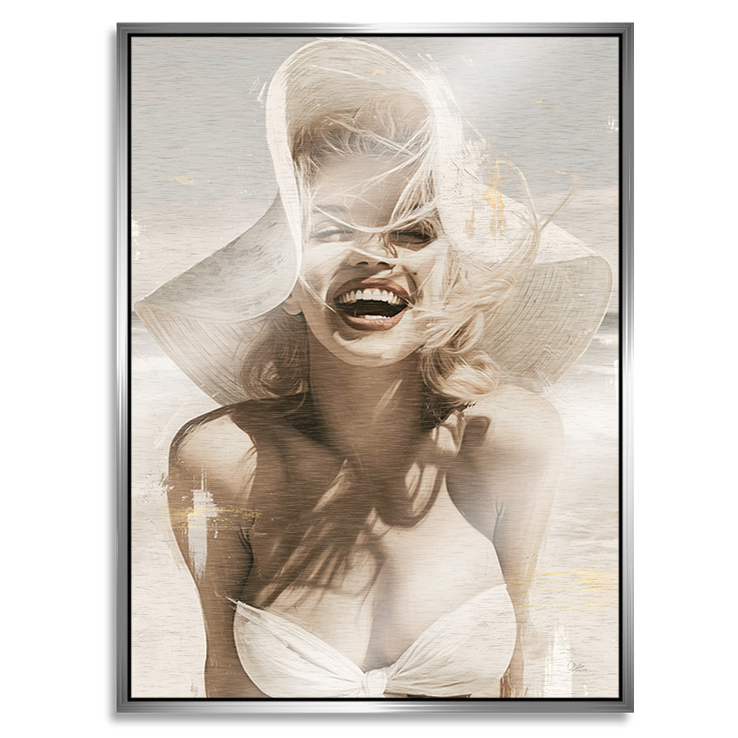 Marilyn Monroe Summer Smile Aluminiumbild gebürstet