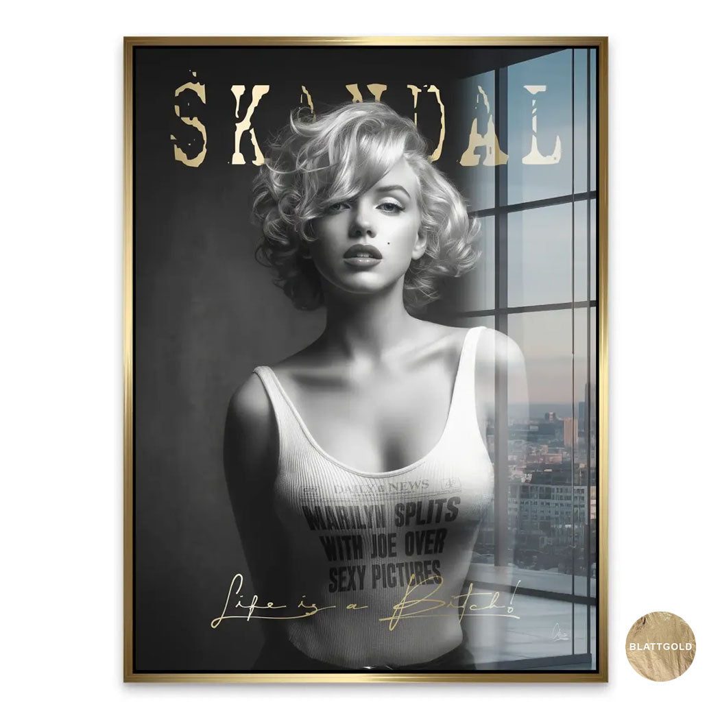 Marilyn Skandalous Glamour Blattgold Bild